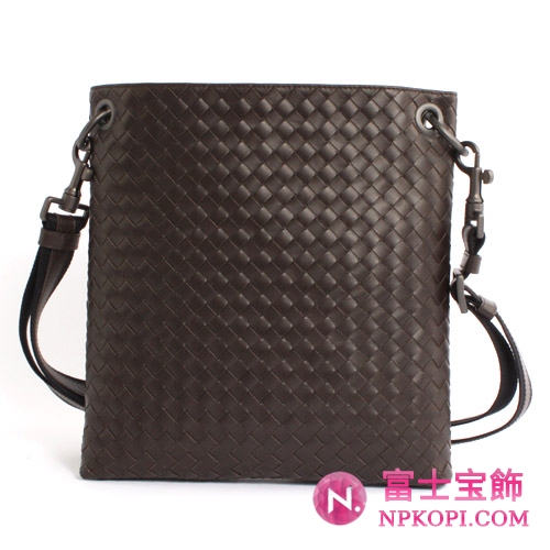Bottega Veneta/ボッテガ・ヴェネタ  カーフレザー ショルダーバッグ ダークブラウン＆ブラック172736V465C2078 
